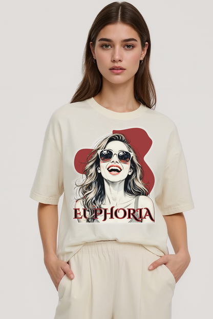 EUPHORIA OVERSIZED TEE BEIGE