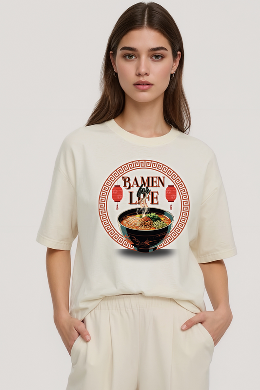 RAMEN OVERSIZED TEE BEIGE