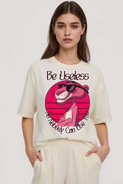 BE USELESS OVERSIZED TEE BEIGE