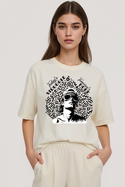 STRUGGLE OVERSIZED TEE BEIGE