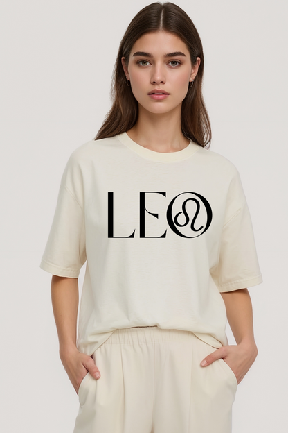 LEO OVERSIZED TEE BEIGE