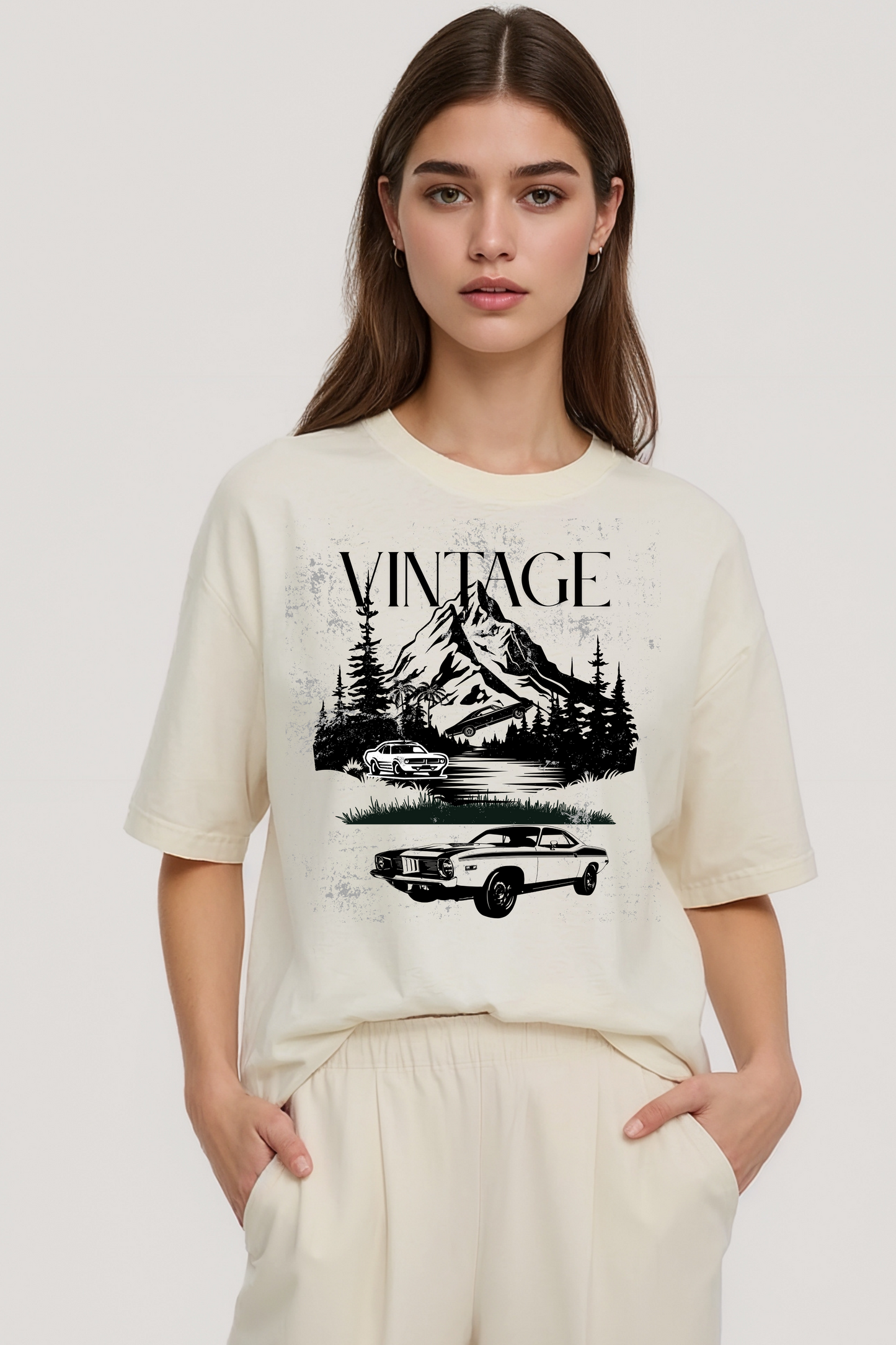 VINTAGE OVERSIZED TEE BEIGE