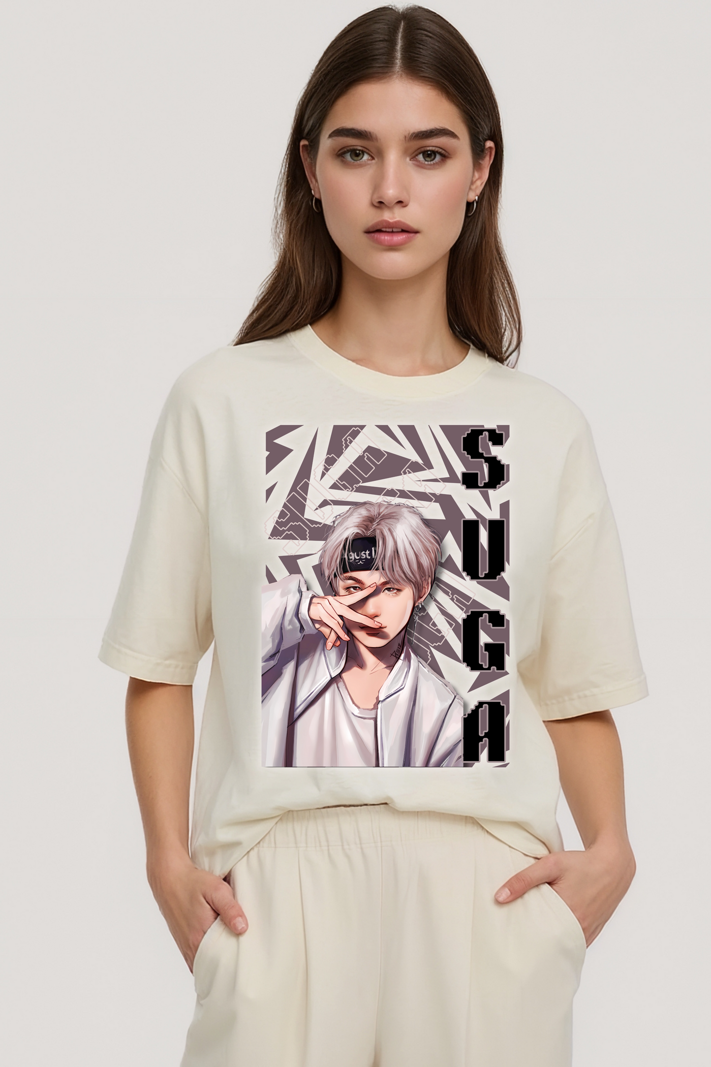 SUGA OVERSIZED TEE BEIGE