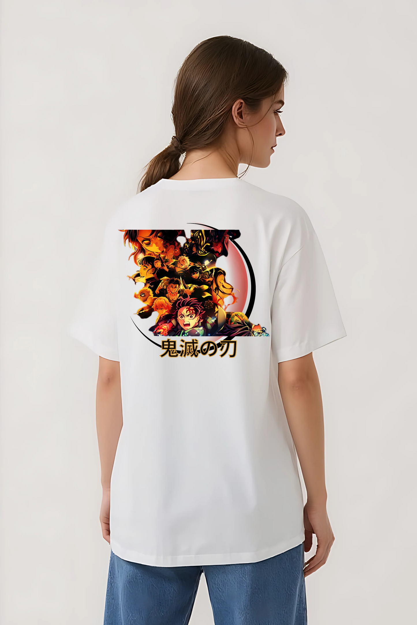 DEMON SLAYER OVERSIZED TEE WHITE