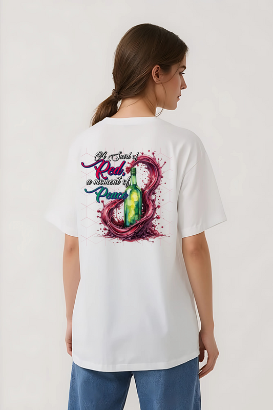 SWIRL & PEACE OVERSIZED TEE WHITE