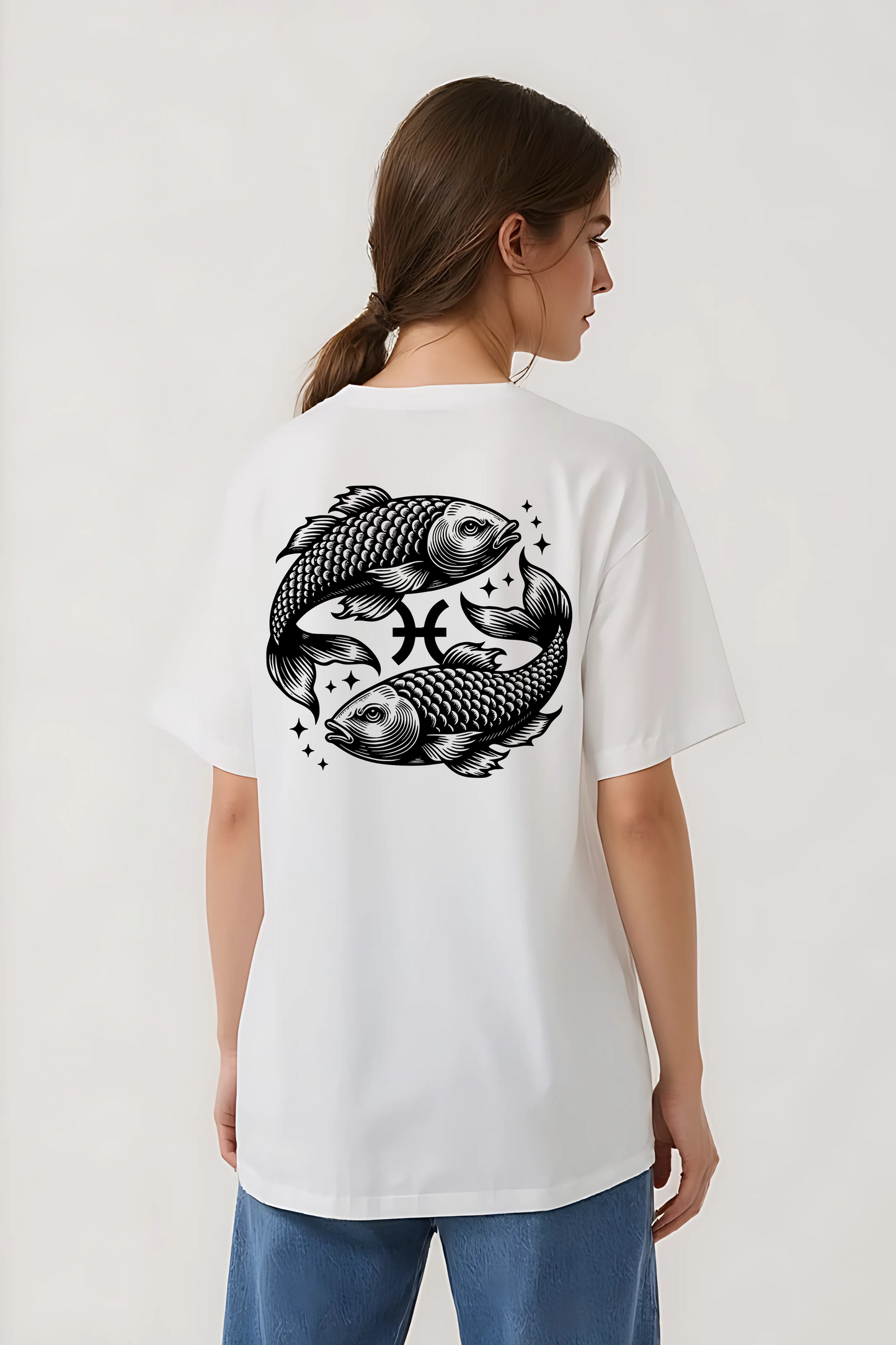 PISCES OVERSIZED TEE WHITE