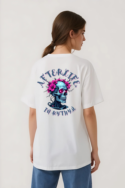 AFTERLIFE IN RYTHYM OVERSIZED TEE WHITE