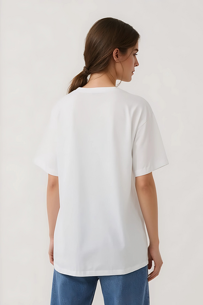 VIBING OVERSIZED TEE WHITE