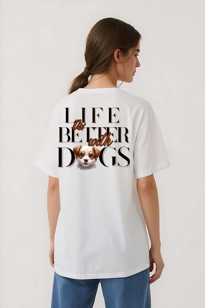 DOGS OVERSIZED TEE WHITE