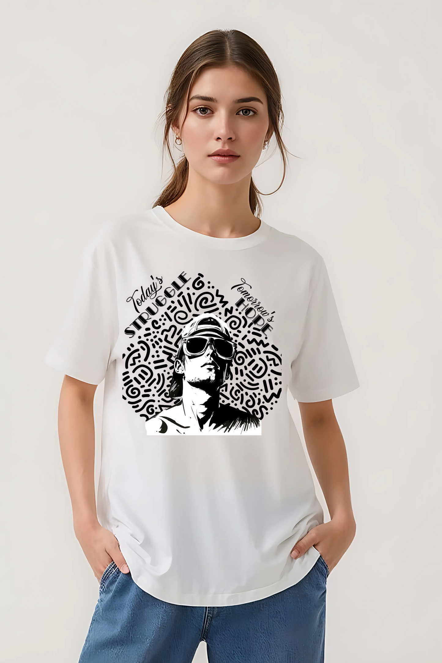 STRUGGLE OVERSIZED TEE WHITE