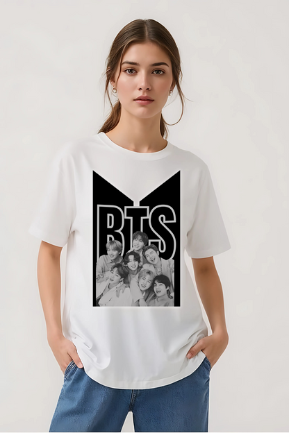 BTS GROUP OVERSIZED TEE-2 WHITE