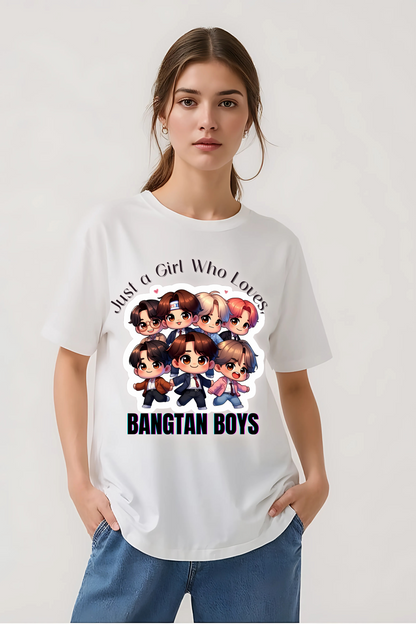BTS FANGIRL OVERSIZED TEE WHITE