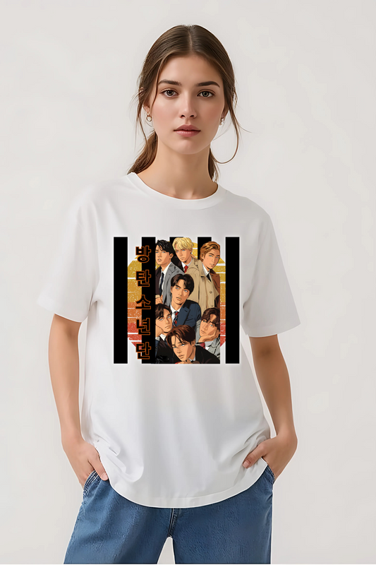 BANGTAN BOYS OVERSIZED TEE WHITE