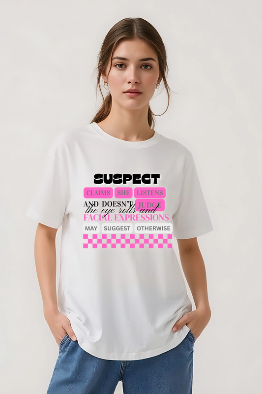 SUSPECT OVERSIZED TEE WHITE
