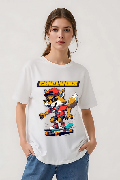 CHILLINGS OVERSIZED TEE WHITE