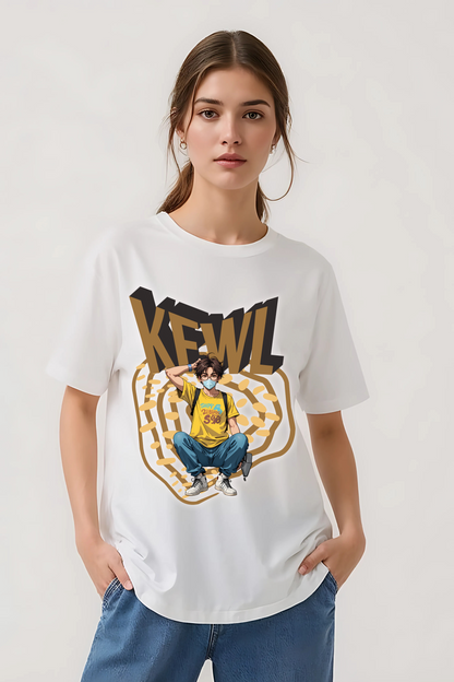 KEWL OVERSIZED TEE WHITE