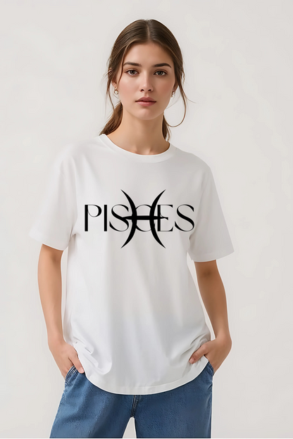 PISCES OVERSIZED TEE WHITE