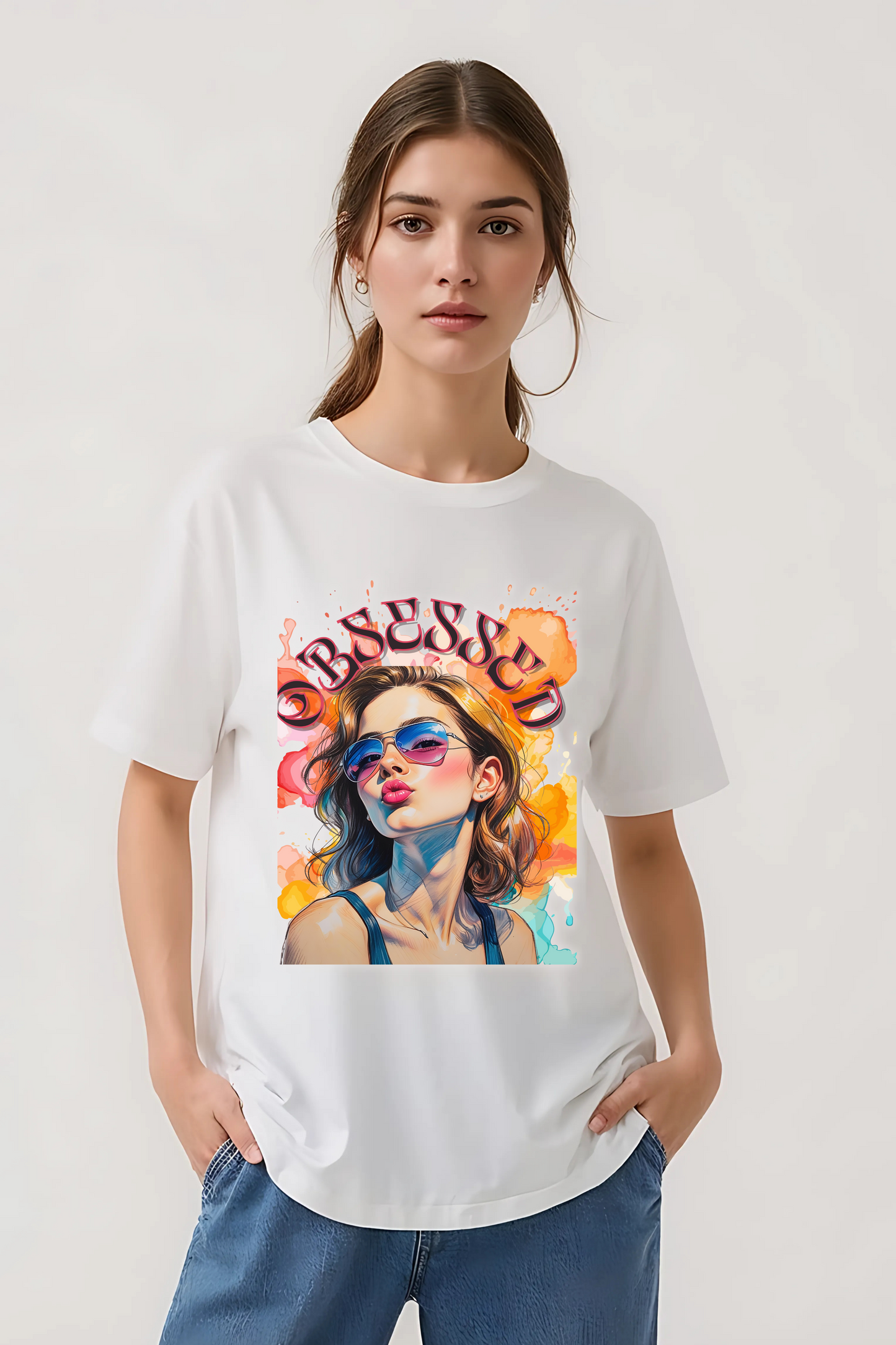 OBSESSED OVERSIZED TEE WHITE