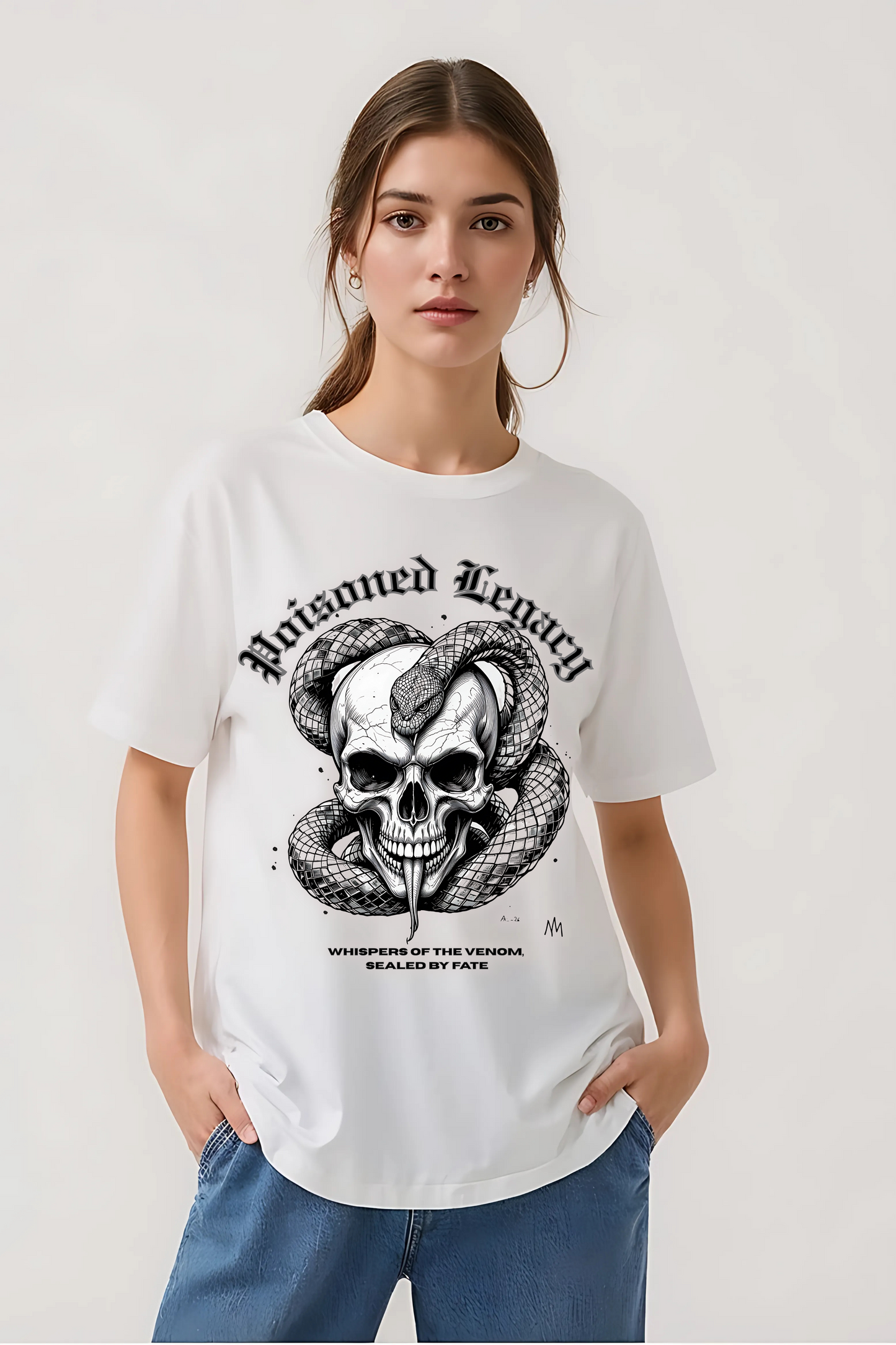 POISONED LEGACY OVERSIZED TEE WHITE