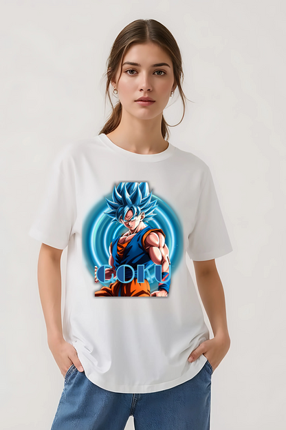 GOKU GRAPHIC OVERSIZED TEE WHITE