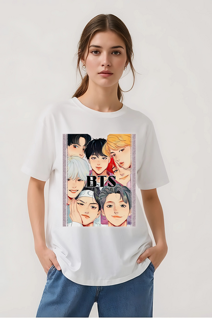 BTS BOYS OVERSIZED TEE WHITE