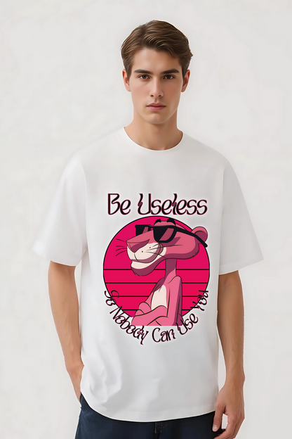 BE USELESS OVERSIZED TEE WHITE