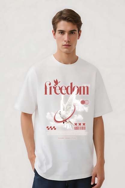 FREEDOM OVERSIZED TEE WHITE