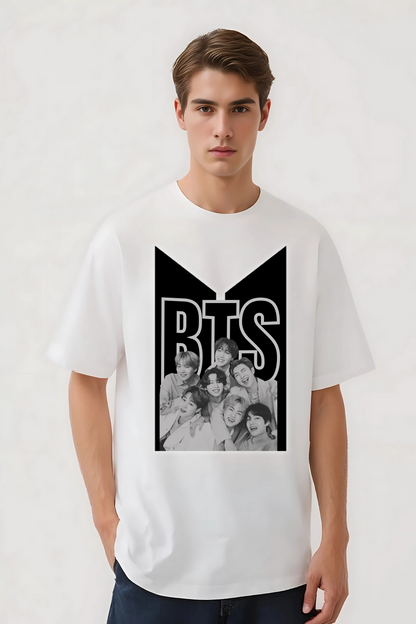 BTS GROUP OVERSIZED TEE-2 WHITE
