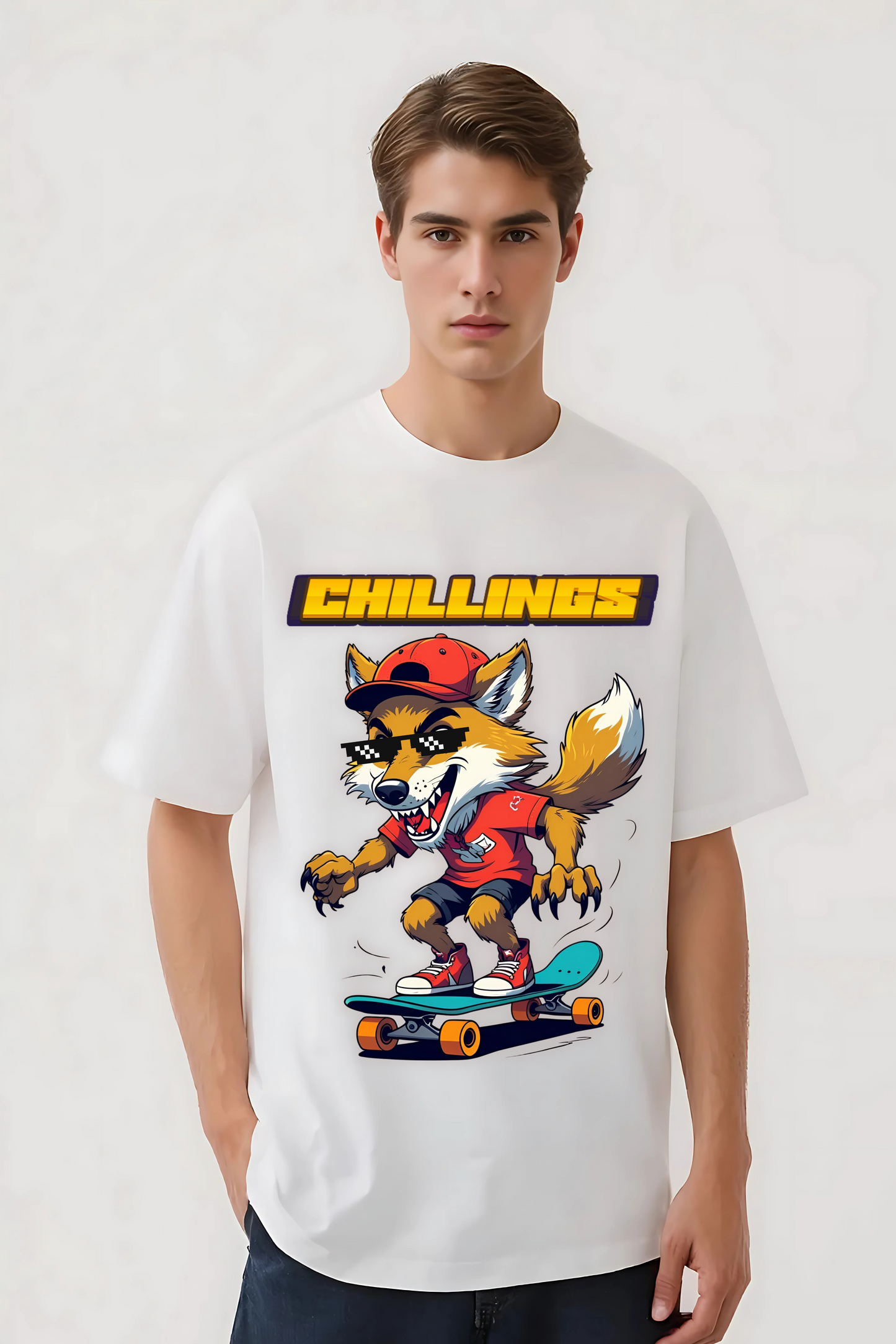 CHILLINGS OVERSIZED TEE WHITE