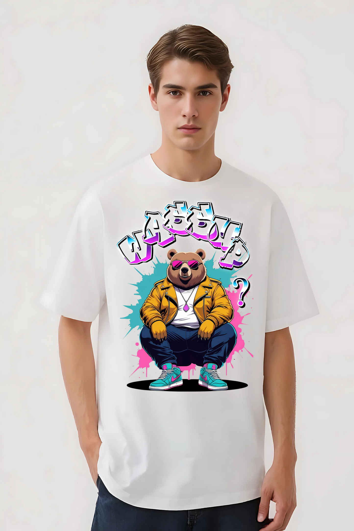 WASSUP OVERSIZED TEE WHITE