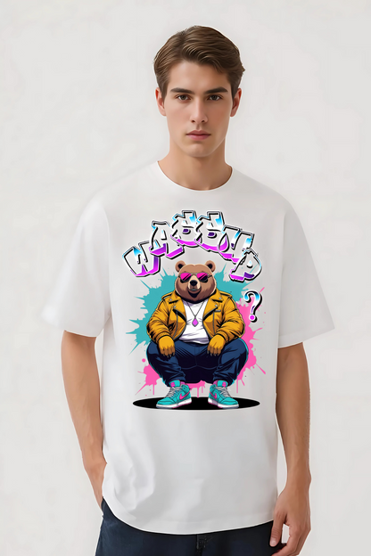 WASSUP OVERSIZED TEE WHITE