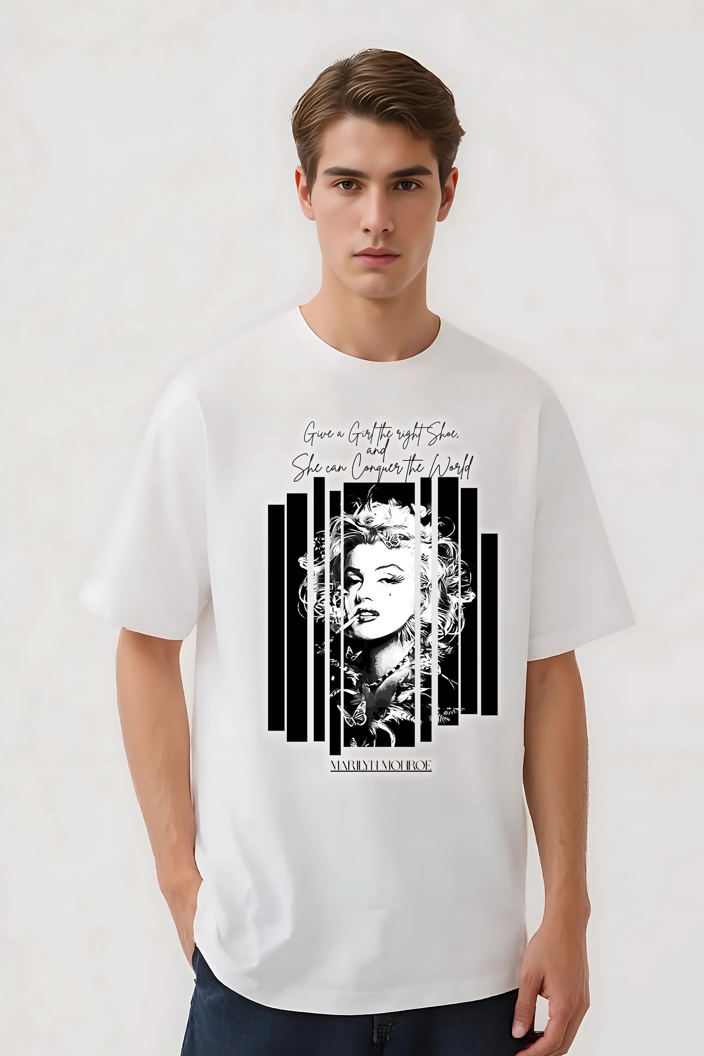 MARILYN MONROE OVERSIZED TEE WHITE