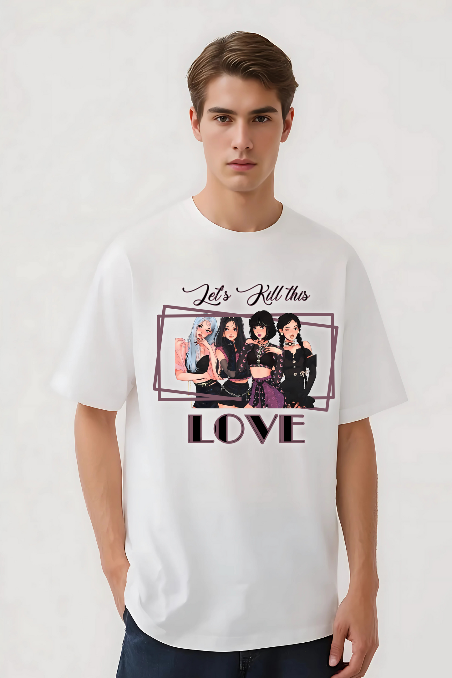 KILL THIS LOVE OVERSIZED TEE WHITE
