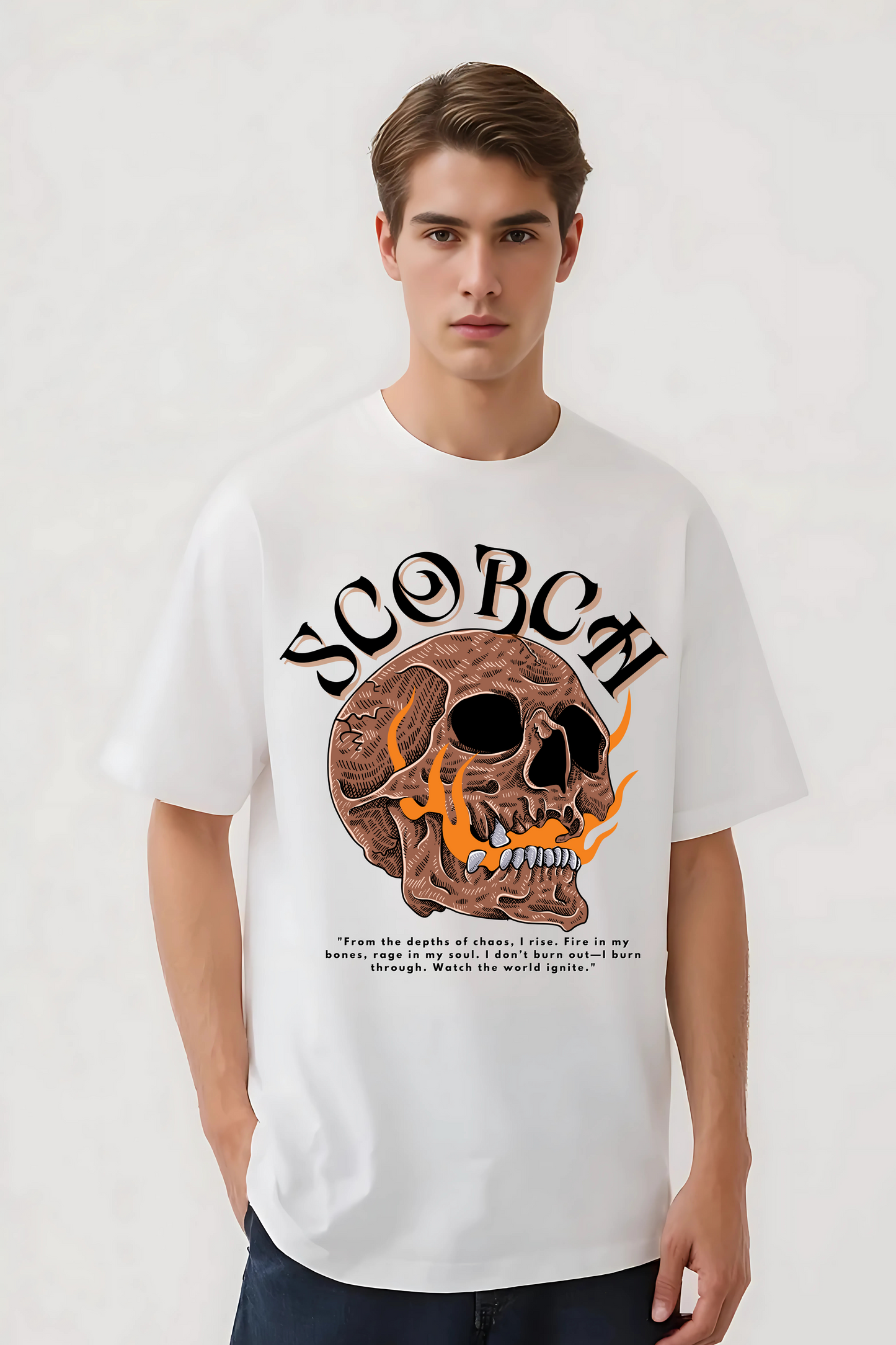 SCORCH OVERSIZED TEE WHITE