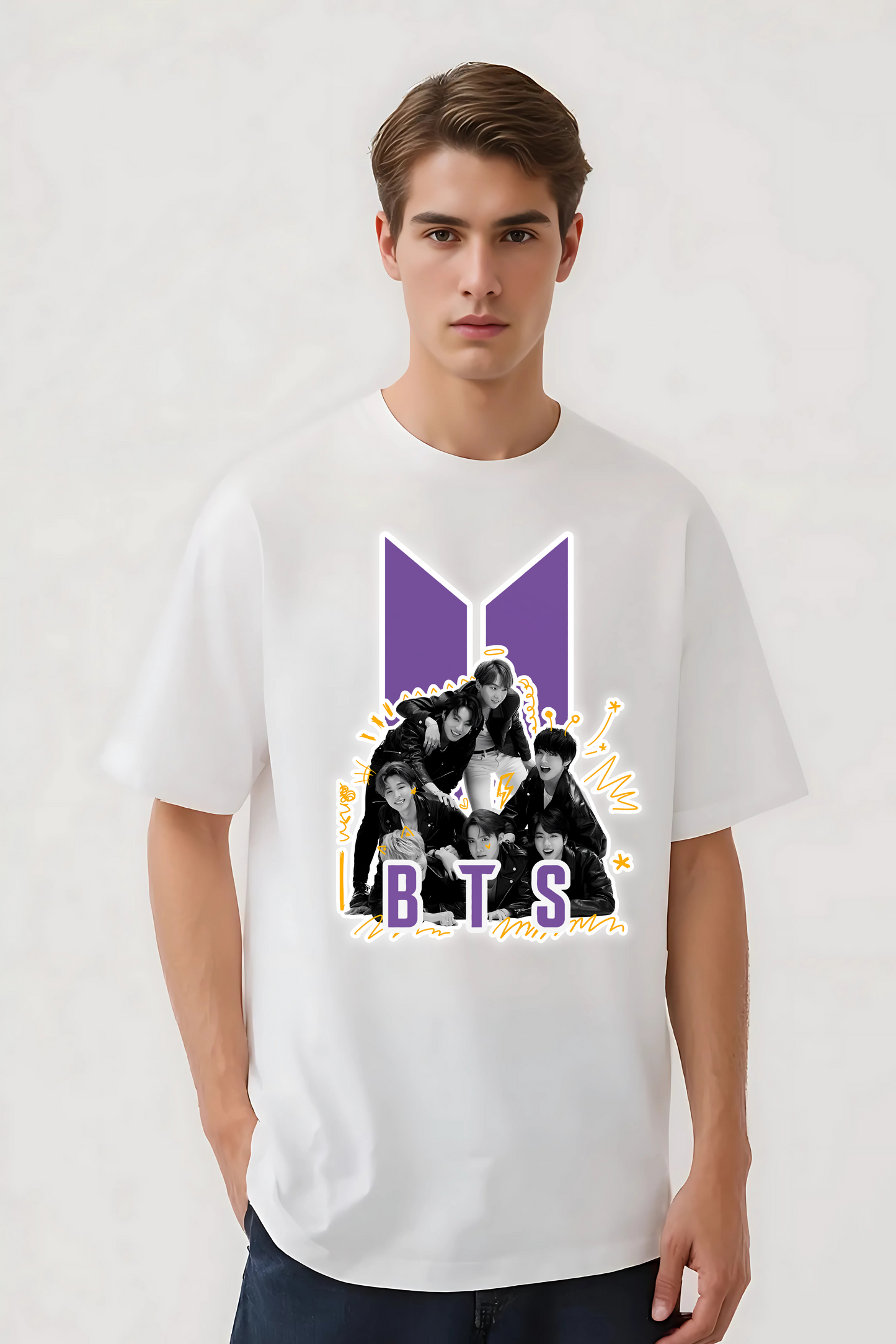 BTS ARMY OVERSIZED TEE WHITE