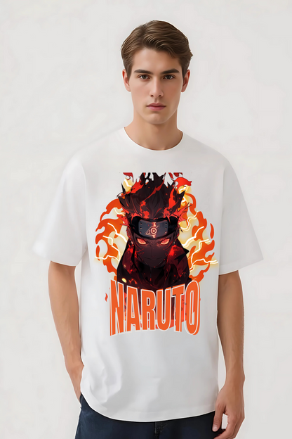 NARUTO NINETAIL OVERSIZED TEE WHITE