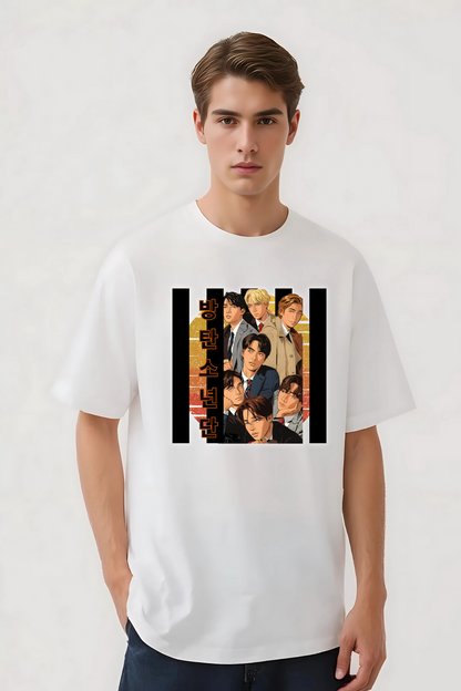 BANGTAN BOYS OVERSIZED TEE WHITE