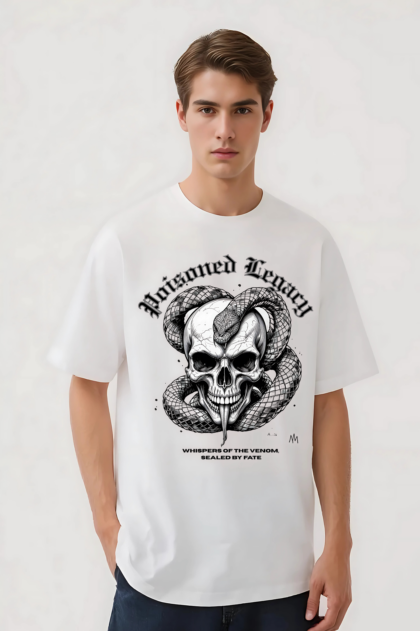 POISONED LEGACY OVERSIZED TEE WHITE