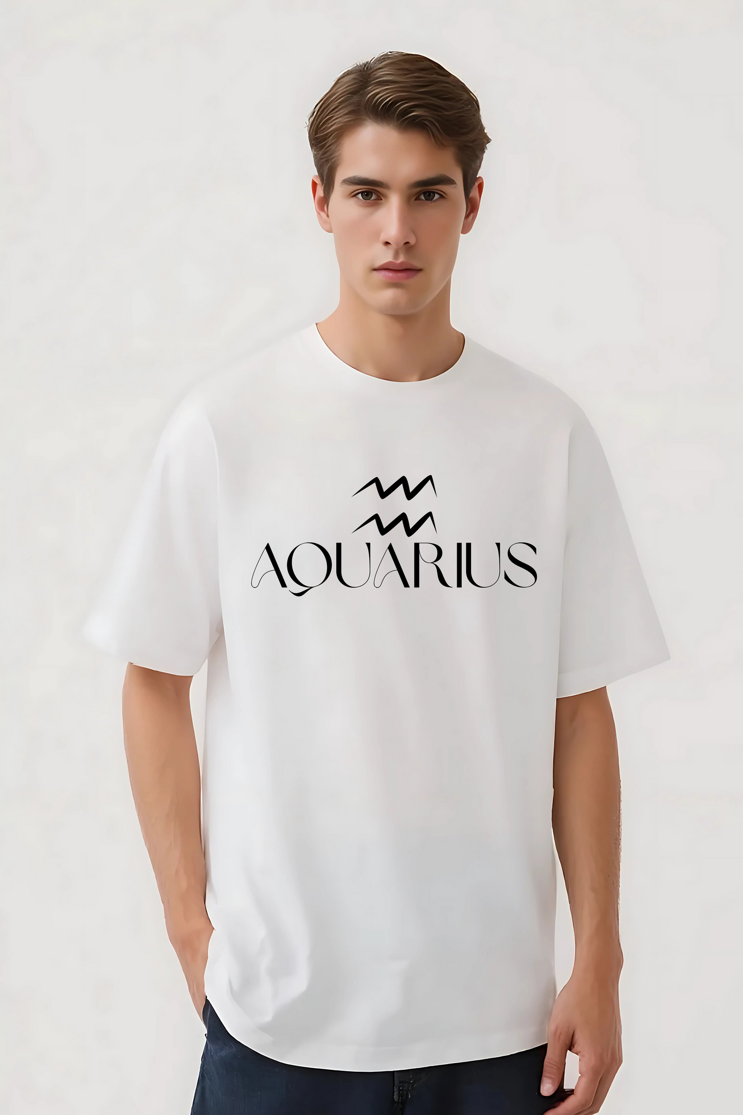 AQUARIUS OVERSIZED TEE WHITE