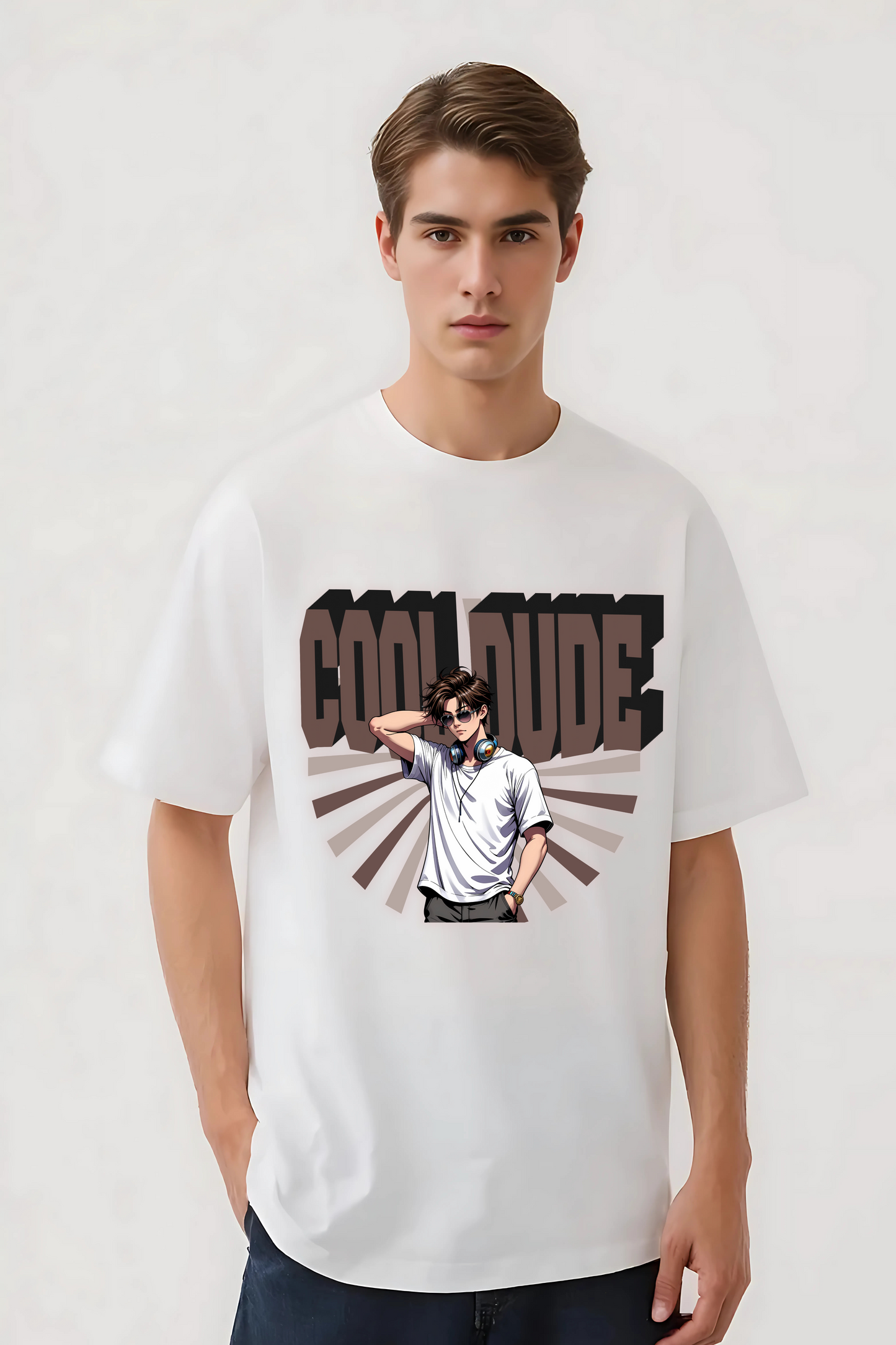 COOL DUDE OVERSIZED TEE WHITE