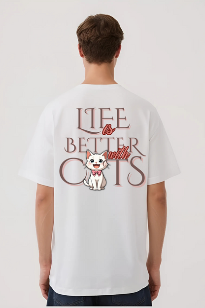 CATS OVERSIZED TEE WHITE