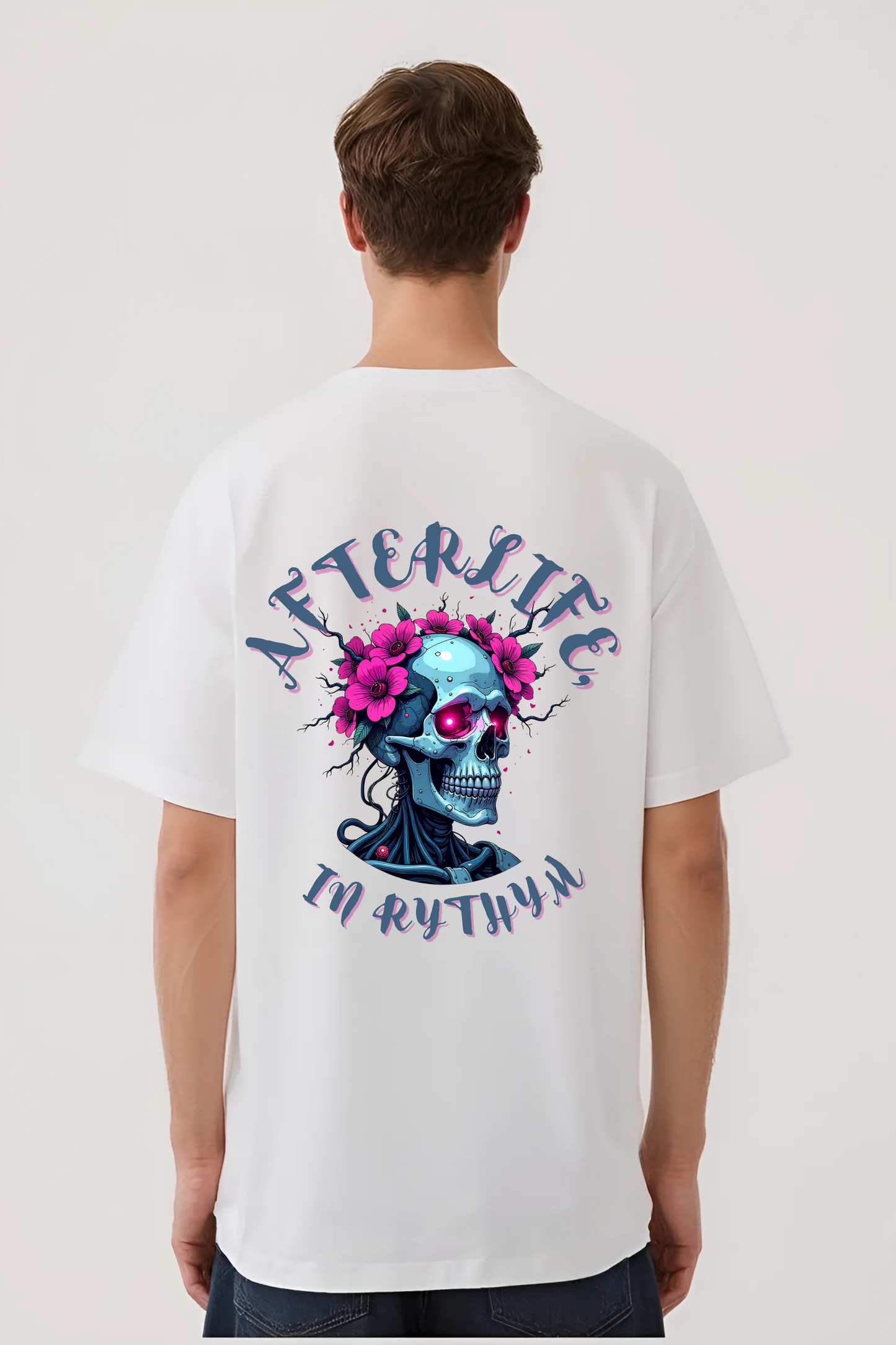 AFTERLIFE IN RYTHYM OVERSIZED TEE WHITE