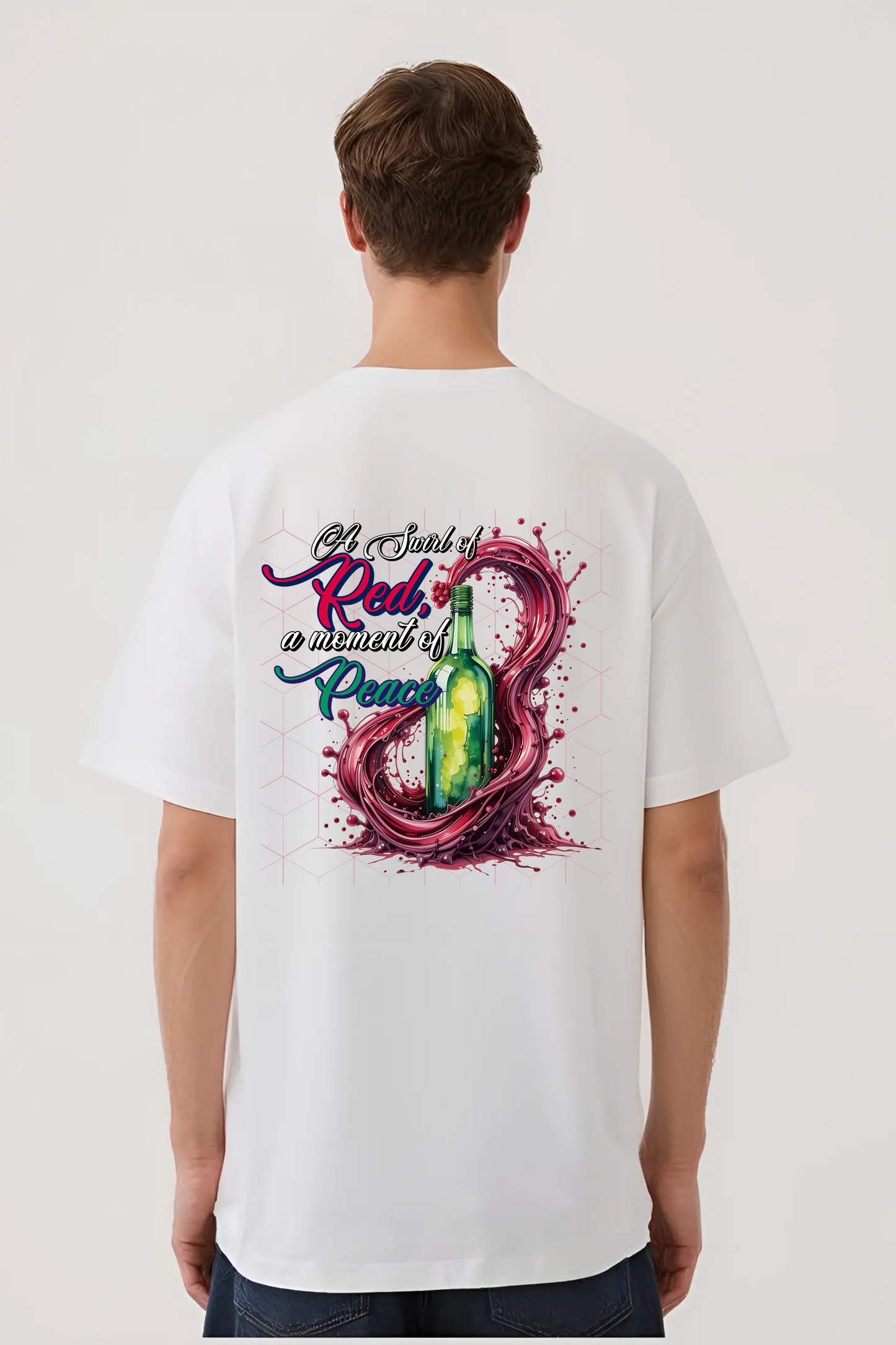 SWIRL & PEACE OVERSIZED TEE WHITE