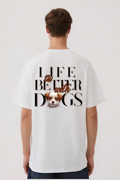 DOGS OVERSIZED TEE WHITE