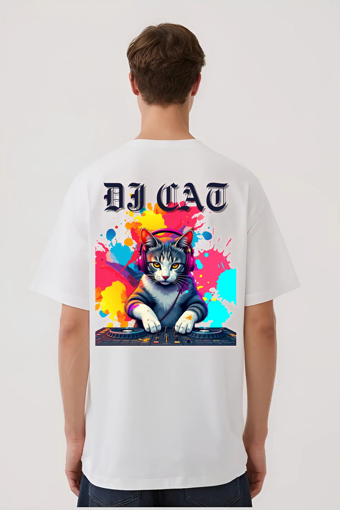 DJ CAT OVERSIZED TEE WHITE