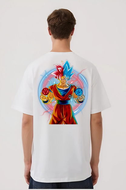 GOKU GRAPHIC OVERSIZED TEE-2 WHITE