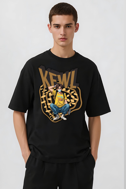 KEWL OVERSIZED TEE BLACK