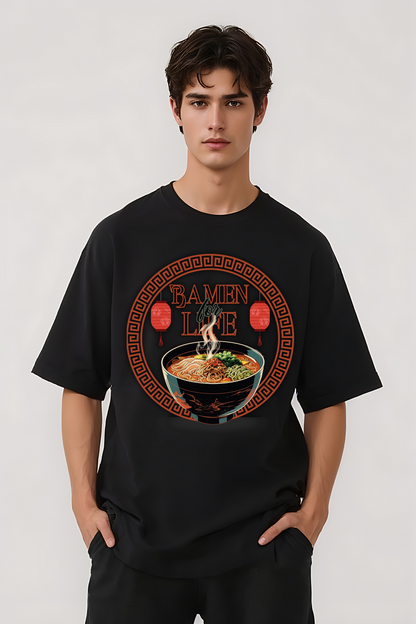 RAMEN OVERSIZED TEE BLACK