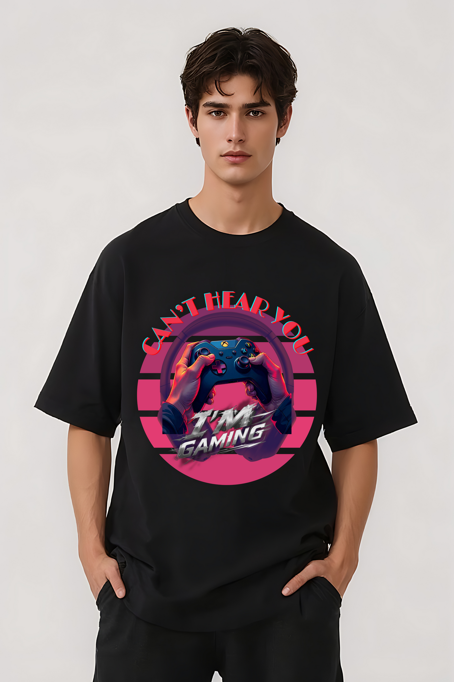 GAMING OVERSIZED TEE BLACK