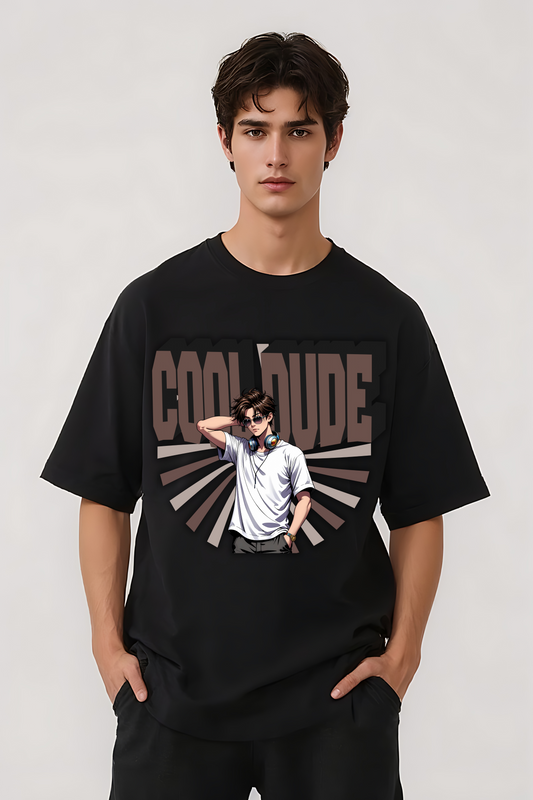 COOL DUDE OVERSIZED TEE BLACK